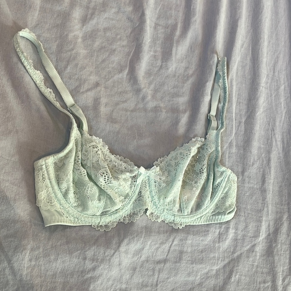 Victorias Secret Blue Dream Angels unlined Demi Bra | 32D